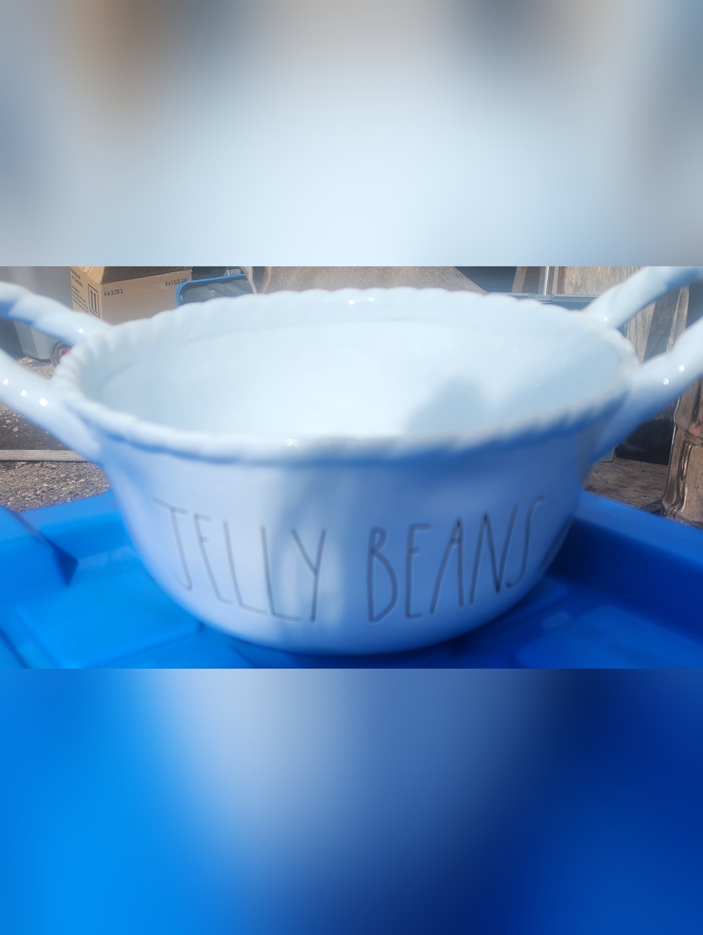 Rae Dunn JELLY BEANS Basket Euc